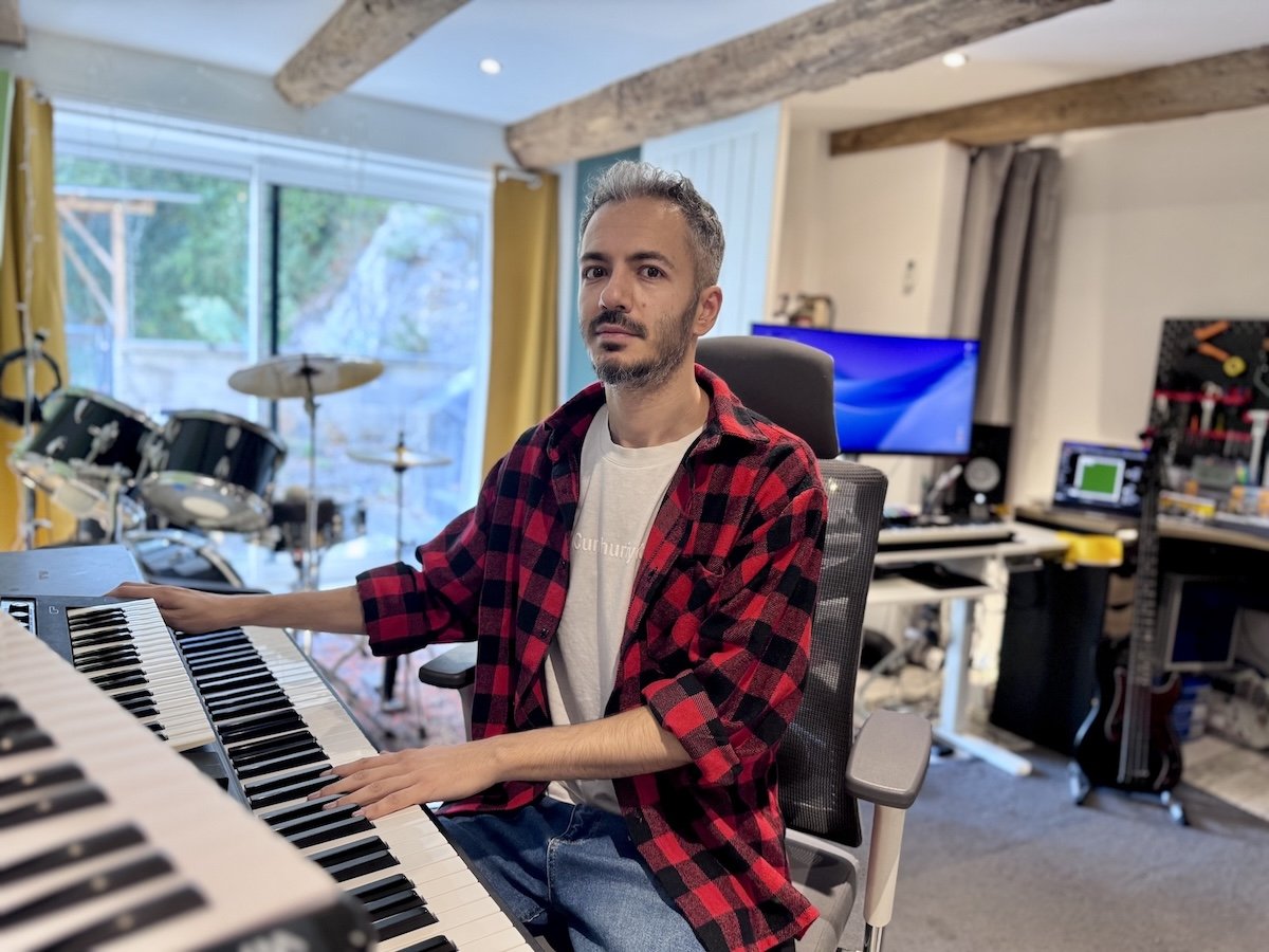 Umut Erhan in the studio